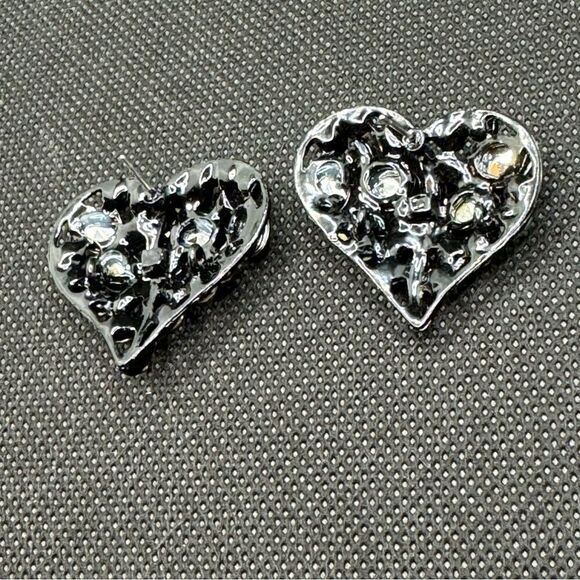 EARRINGS! Betsey Johnson Heart Multi-Color Gemstone Earrings BNWT - Picture 5 of 5